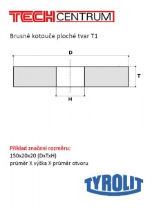 Kotouč brusný T1 150x13x25 C80J5V40 664185 TYROLIT